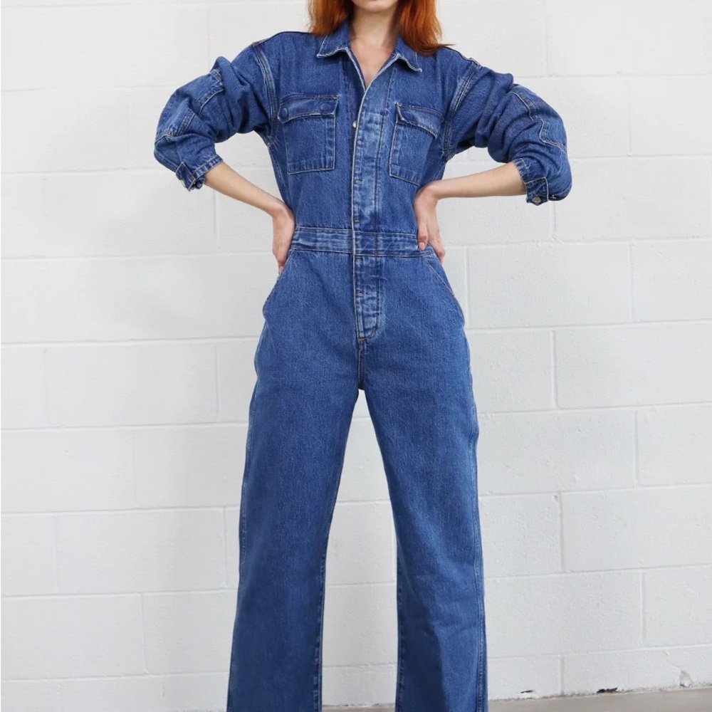 Etica Blue Denim Jumpsuit